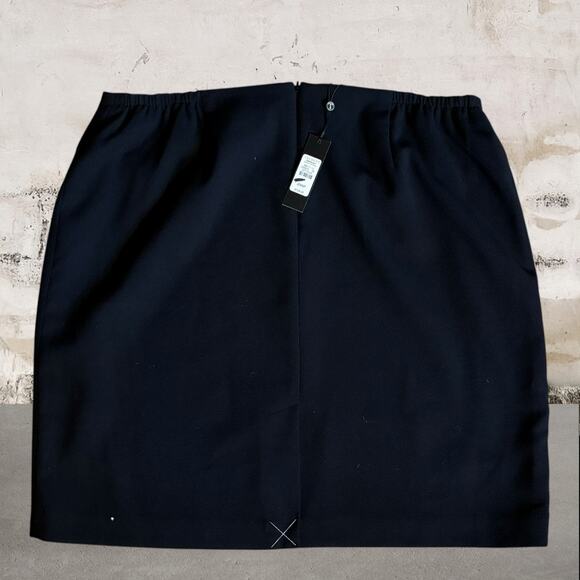 Talbots NWT Womens Plus Black Mini Pencil Skirt - Size 20 Petite - Picture 2 of 5